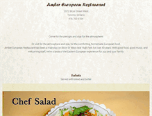 Tablet Screenshot of ambereuropeanrestaurant.com